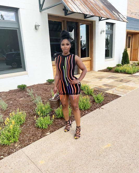 Neon Stripe Dress