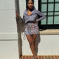 Patchy Sequin Mini Skirt