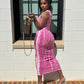 Pink acid wash dress