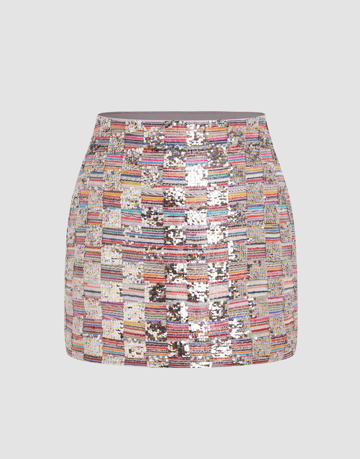 Patchy Sequin Mini Skirt