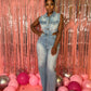 Denim Cutout Jumpsuit