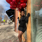 Turtleneck Glove Dress