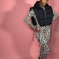 Long Sleeve Leopard Jumpsuit